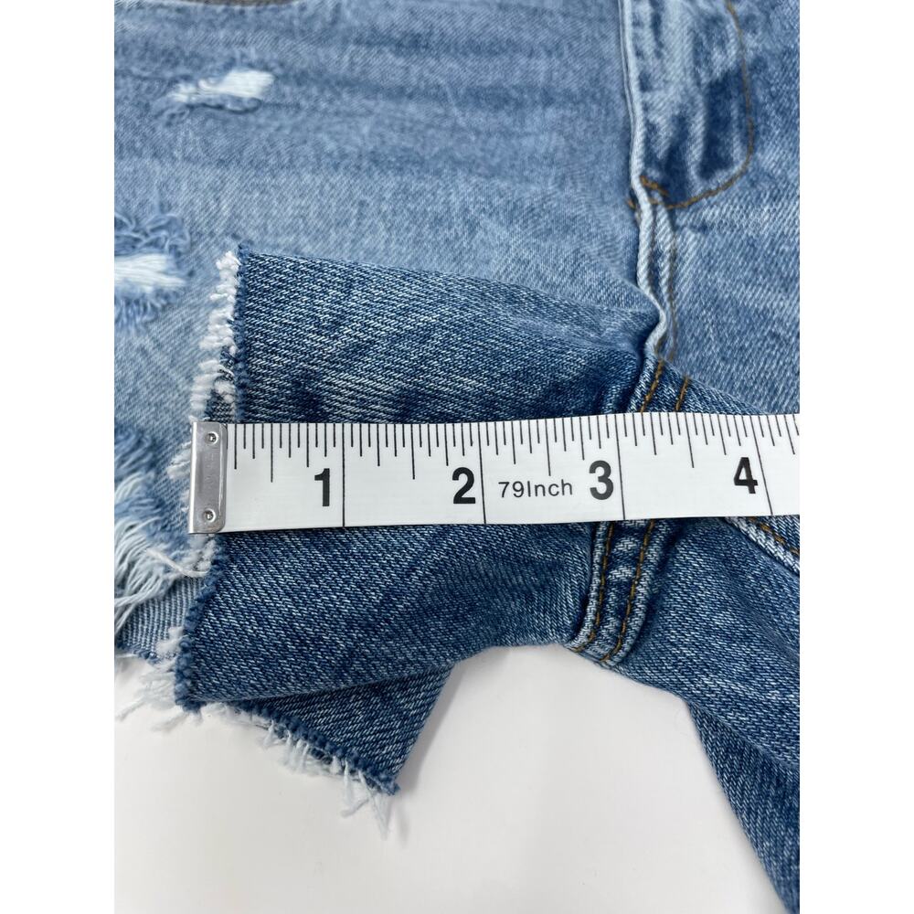 BLANKNYC The Barrow Raw Hem Jean Shorts Blue Distressed Womens Size 27"/ 4 NWT - Picture 5 of 8